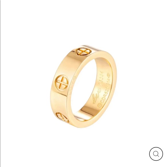 LTL LONDON Stainless Steel Ring in Gold - Picture 1 of 1
